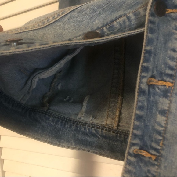 American Rag Cie Junior’s Frayed Denim Vest M - Picture 7 of 10